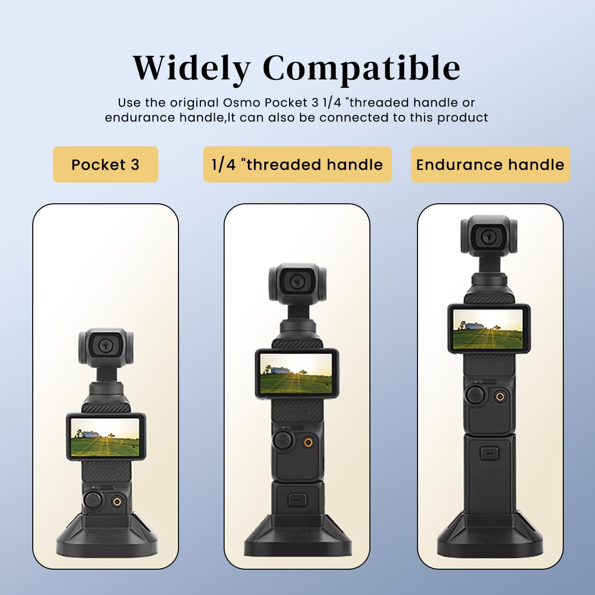ZORBES Stand Base for DJI OSMO Pocket 3 Anti-Slip Bottom Stand Base for DJI OSMO Pocket 3 Accessory Mount Desk Holder for DJI OSMO Pocket 3 ZORBES Stand Base for DJI OSMO Pocket 3 Anti-Slip Bottom Stand Base for DJI OSMO Pocket 3 Accessory Mount Desk Holder for DJI OSMO Pocket 3